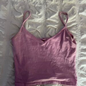 Brandy Melville Light Pink Sleeveless Fitted Crop Camisole